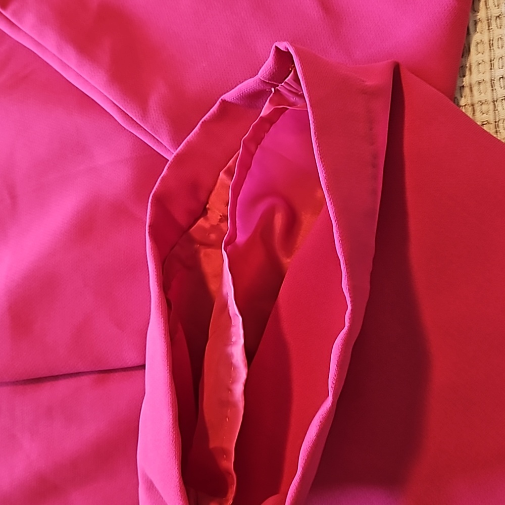 Metro Style Wide Leg Flowy Lined Womens Pants Hot Pink Sz.12 - Picture 6 of 11